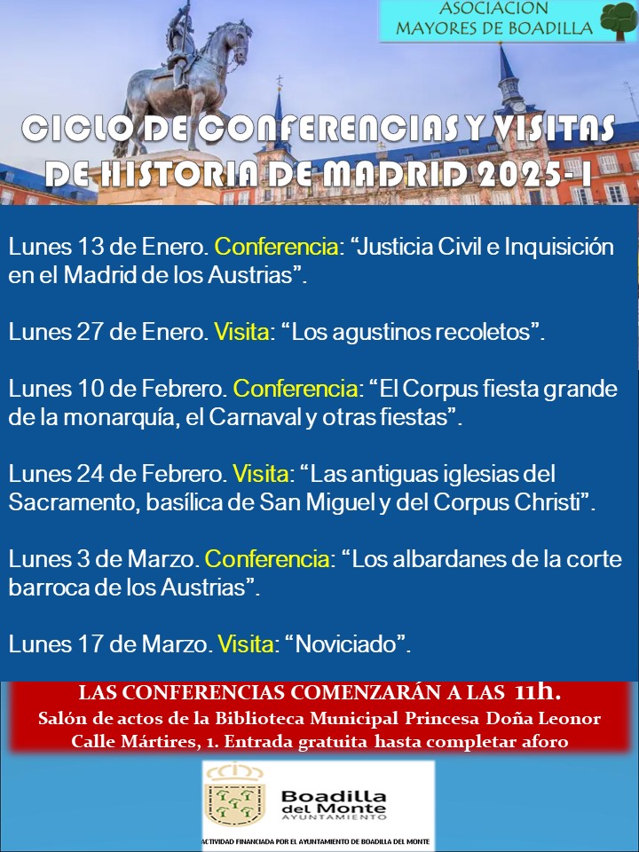 CICLO DE CONFERENCIAS Y VISITAS 1º TRIMESTRE 2025